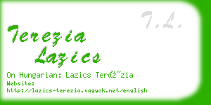 terezia lazics business card